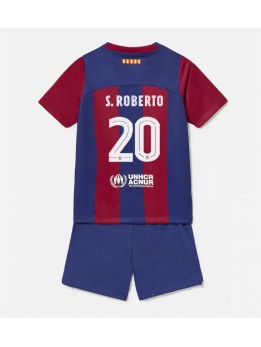 Barcelona Sergi Roberto #20 Dječji Domaci Dres kompleti 2023-24 Kratak Rukavima (+ kratke hlače)